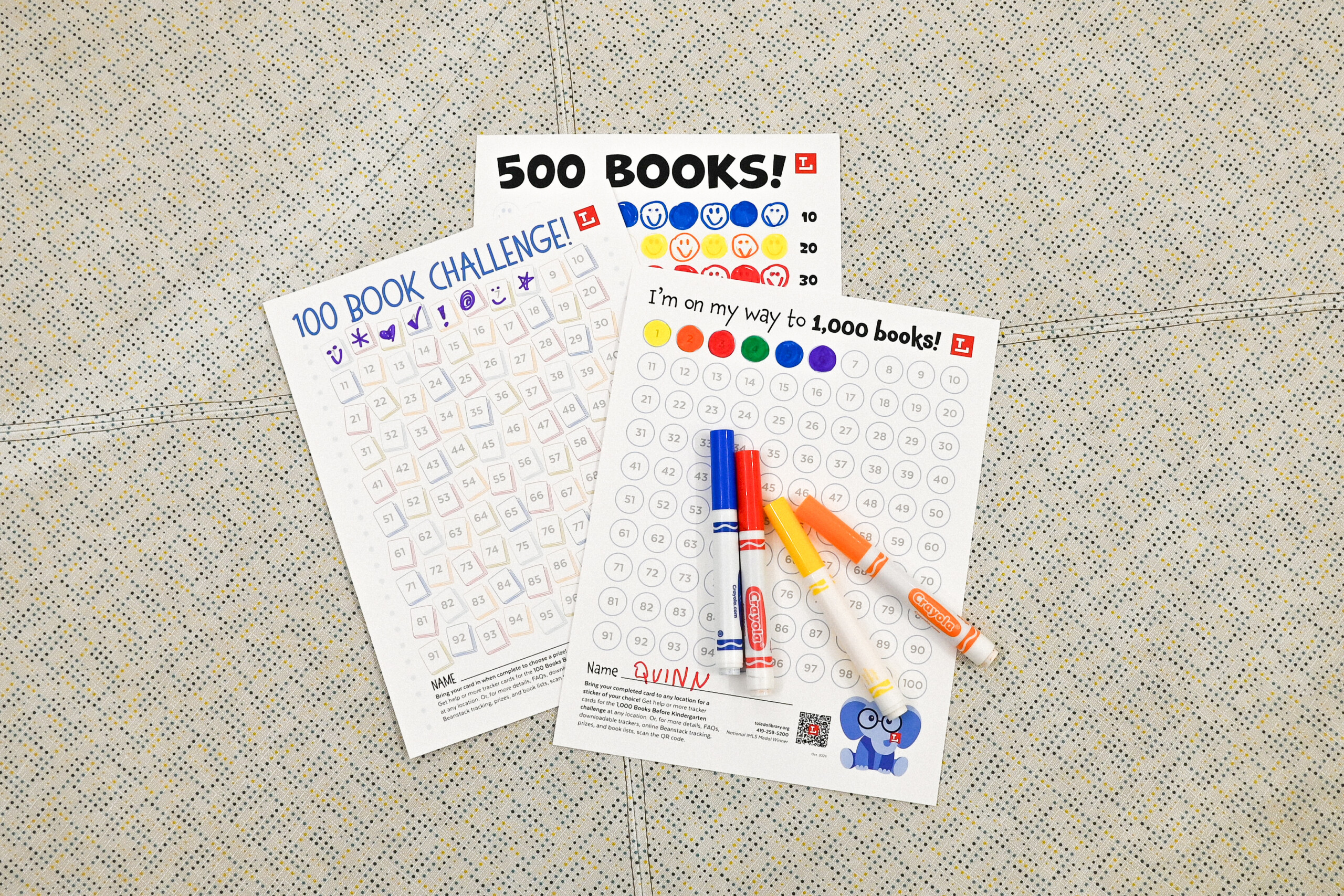 Book trackers for reading challenges.
