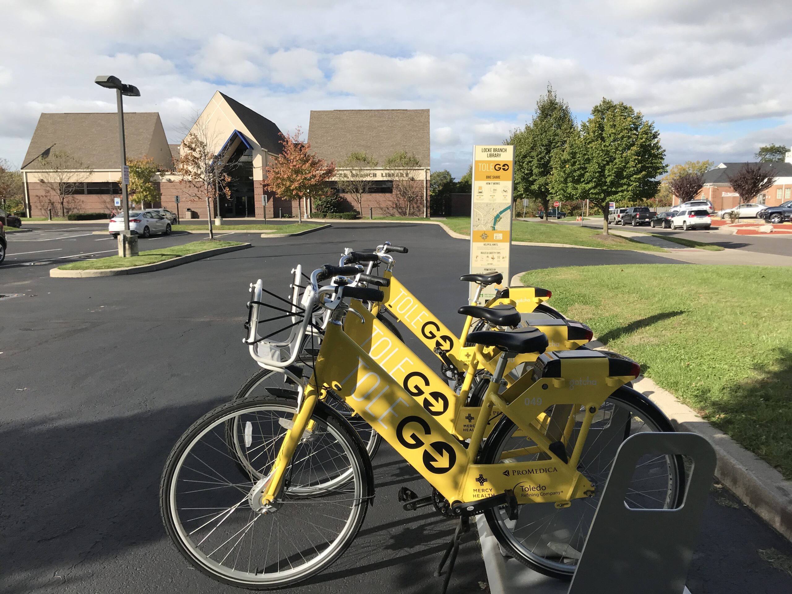 Public Bikes at Locke scaled Image of Locke Branch Library bike rack