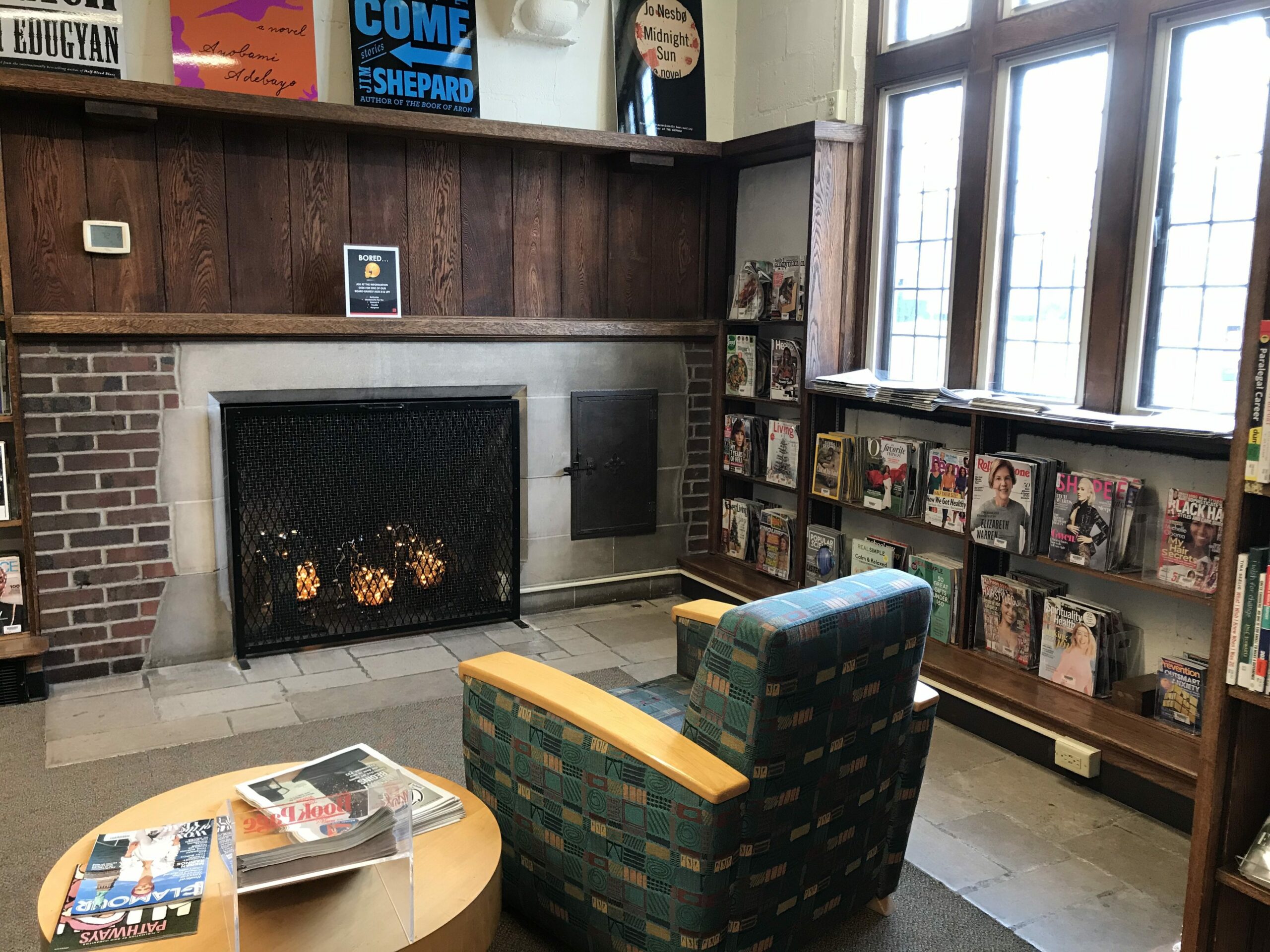 toledoheightsfireplace scaled Inside Toledo Heights Branch Library fireplace