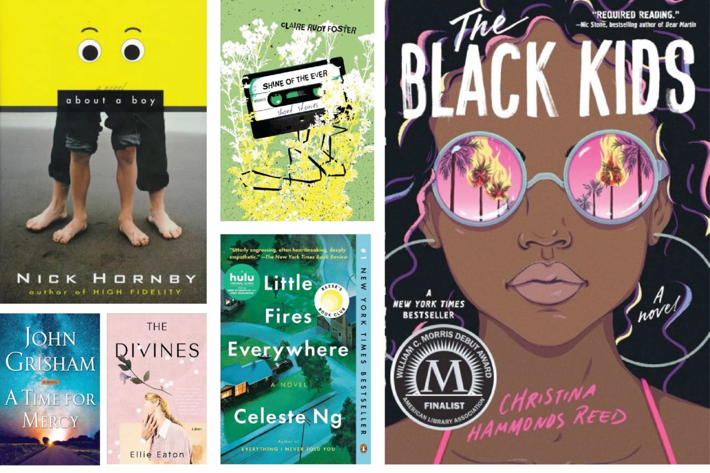 90s Blog image with various book covers.