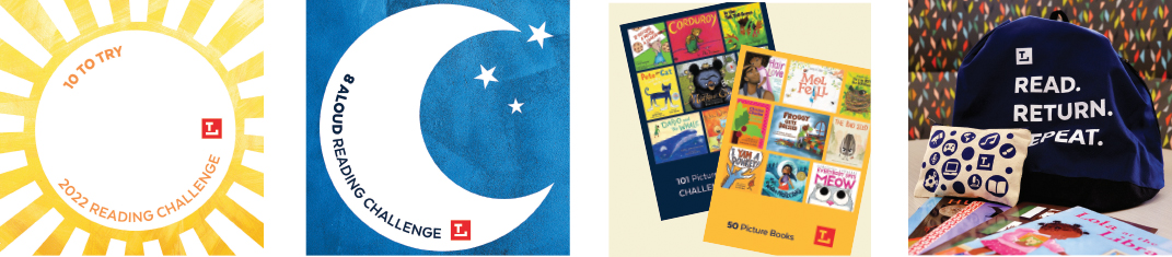Reading Challenge icons in a row Reading Challenge icons in a row