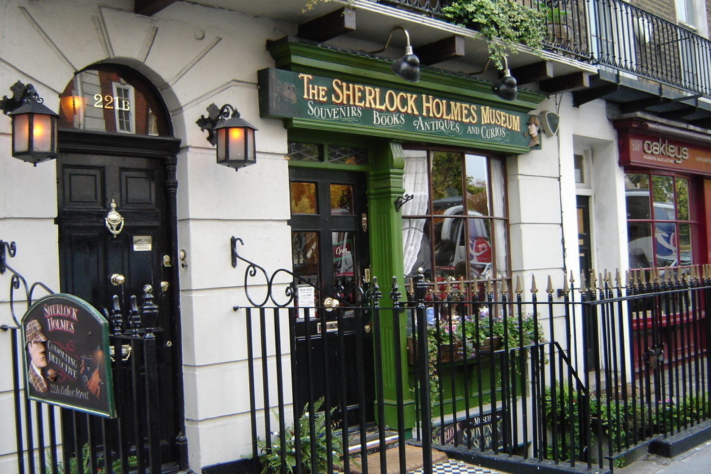 Outside view of the Sherlock Holmes Museum in London, England.