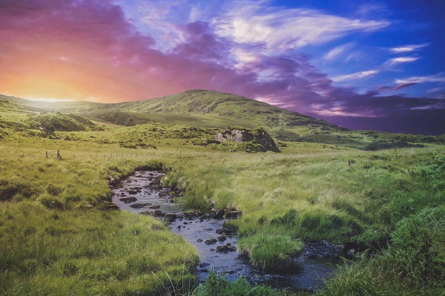 evening ireland landscape