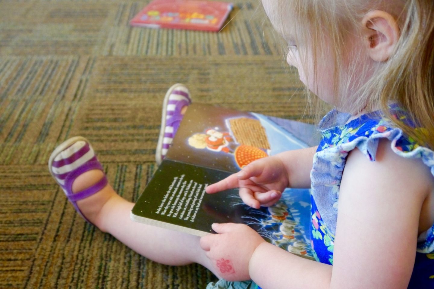 young child reading