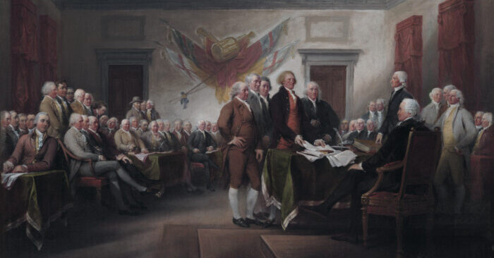 The Declaration of Independence, July 4, 1776, by John Trumbull