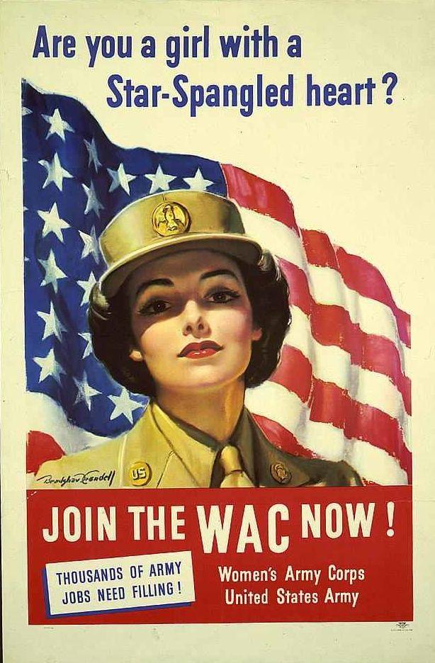 GreatBigCanvas WAC WWII Propaganda: Are You A Girl with a Star-Spangled heart?