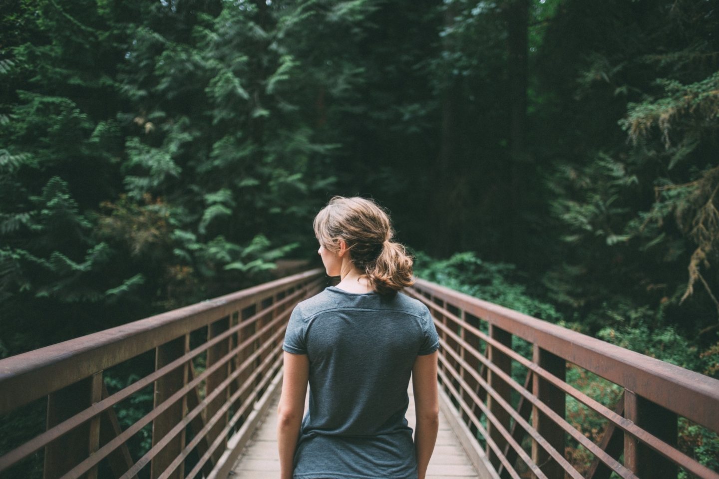 girl walk nature