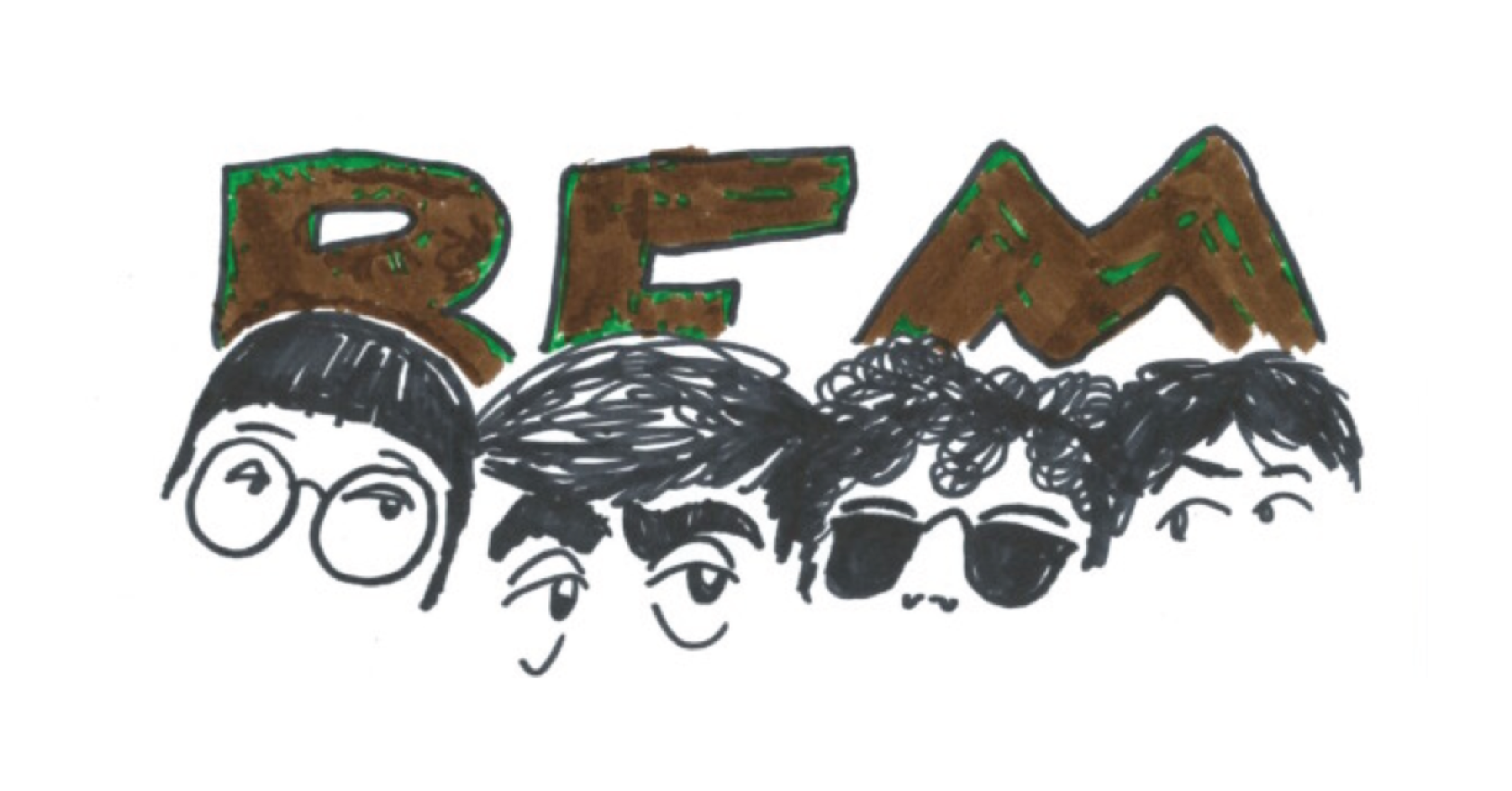 Illustration of the band R.E.M.